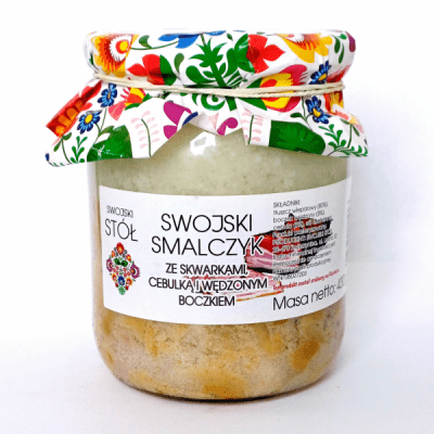 Swojski Smalczyk ze Skwarkami Cebulką i Boczkiem 430g Swojski Stół