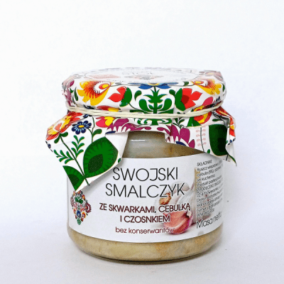 Swojski Smalczyk ze Skwarkami Cebulką i Czosnkiem 180g Swojski Stół