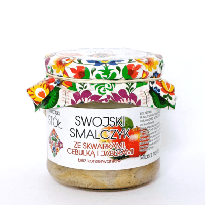 Swojski Smalczyk ze Skwarkami Cebulką i Jabłkiem 180g Swojski Stół
