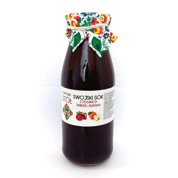 Naturalny sok z jabłek i buraka tłoczony 250ml