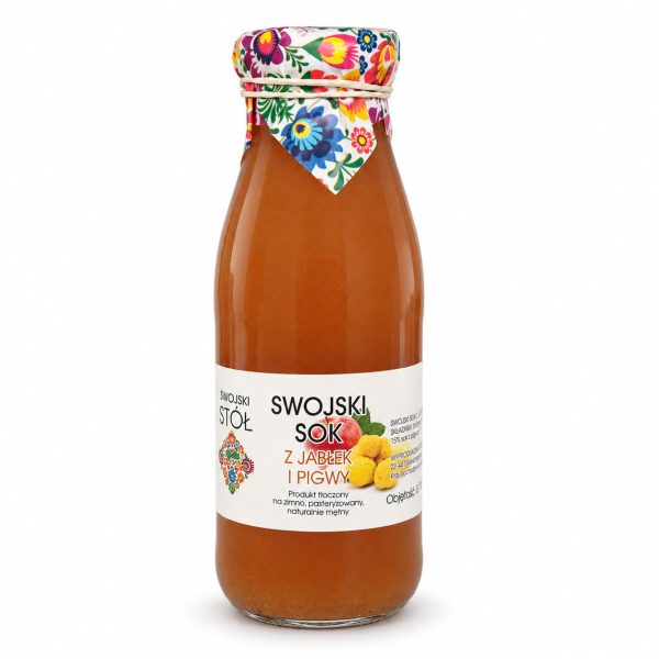 naturalny sok z jabłek i pigwy