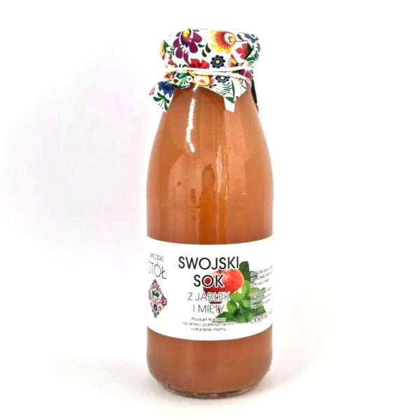 Naturalny sok z jabłek i mięty tłoczony 250 ml